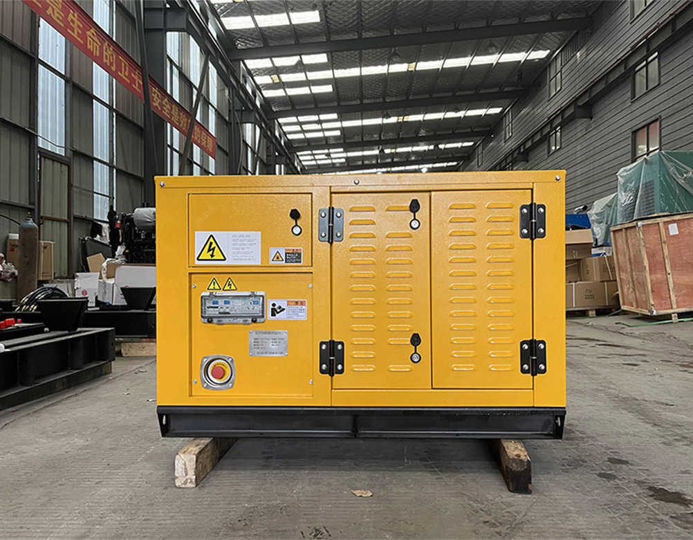 Industrial diesel generator set in factory workshop (ASO genset)